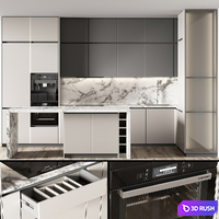 Kitchen 54 3D Model Vray, Corona