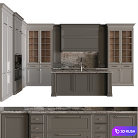 Kitchen in neoclassical style 57 3D Model Corona