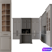 Kitchen in neoclassical style 57 3D Model Corona