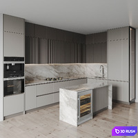 Kitchen 0206 3D Model Vray, Corona