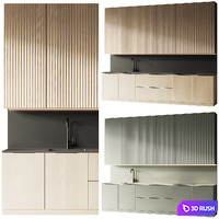 Modern kitchen 003 3D Model Corona