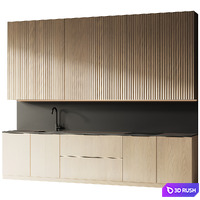 Modern kitchen 003 3D Model Corona