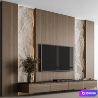 TV Wall Cliff and Wood - Set 144