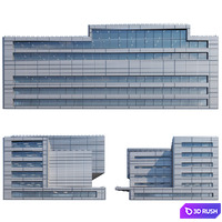 Modern building 0002 3D Model Vray