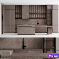 Modern style kitchen 68 3D Model Corona