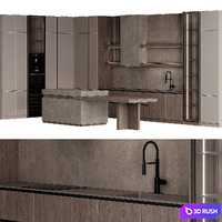Modern style kitchen 68 3D Model Corona