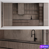 Modern style kitchen 68 3D Model Corona