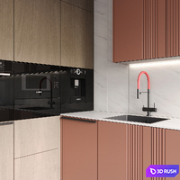 Kitchen Suntory-M, Mr.Doors 3D Model Corona