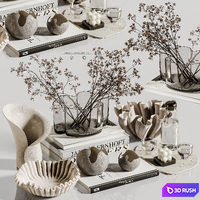 Decorative Set 94 3D Model Vray, Corona