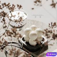 Decorative Set 94 3D Model Vray, Corona