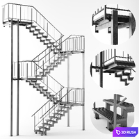 Metal outdoor stair