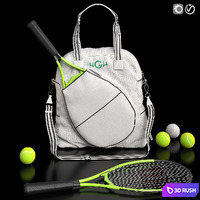 Sporty stripe tennis tote