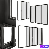 A set of sliding Metal Windows-Doors.