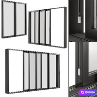 A set of sliding Metal Windows-Doors.