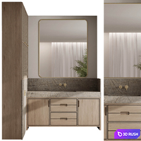 L-shaped Bathroom furniture by inbani faucet set 89