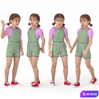 Casual Kid Girl 04 Poses