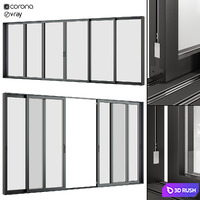 A set of sliding Metal Windows and Doors.