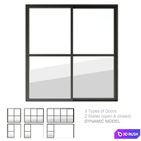 Dynamic Sliding Doors Set 03