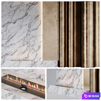 Decorative wall panels with fireplace | 02