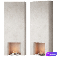 292 fireplace area decorative wall 10 tall chimney travertine stone 00