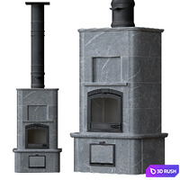 Stone fireplace stove