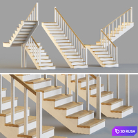 Wooden stairs for a private house 1