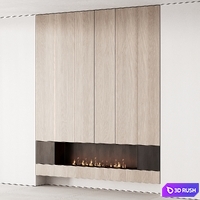 160 fireplace decorative wall kit 06 minimal wood metal 00