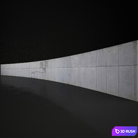 Concrete wall 25m long