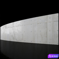 Concrete wall 18m long