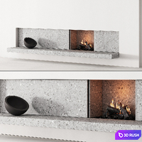158 fireplace decorative wall kit 04 minimal terrazzo chimney 00