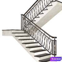 Modern stair staircase in Art Deco style.