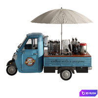Foodtruck coffee blue set 7
