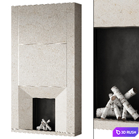 294 fireplace area decorative wall 12 clean lines chimney in marble 00
