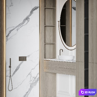 Bathroom Furniture 52 3D Model Vray, Corona