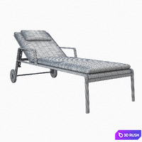Kettal Park Life Deckchair 11600 pillows 3D Model Vray, Corona