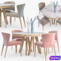 Ligne Roset Satori table Circo chair set