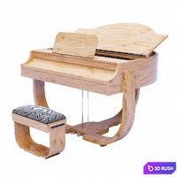 Art Deco Half-moon Grand Piano