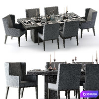 Bernhardt Linea Dining Set Brown