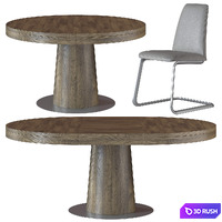 GRANADA Table and BoConcept LAUSANNA Chair 3D Model Vray