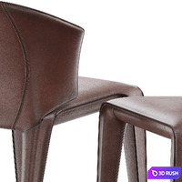Dining set natuzzi atta chair C016 campus table T188 3D Model Vray, Corona