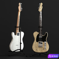 Electric Guitar Fender Telecaster 3D Model Corona