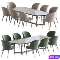 Rose 03011 and Concorde Table 3D Model Corona