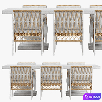 Serena and Lily Salt Greek chair Terrace table set 3D Model Vray