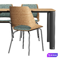 Table ROLF BENZ 957 Chair ROLF BENZ 650 3D Model Corona