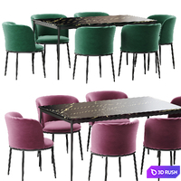 Eichholtz Filmore Dining table 3D Model Corona