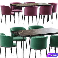 Eichholtz Filmore Dining table 3D Model Corona