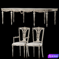 Kosovart daphne table and chair 3D Model Corona