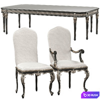 Kosovart Victoria dining table and chair 3D Model Corona