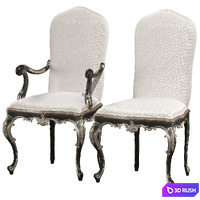 Kosovart Victoria dining table and chair 3D Model Corona