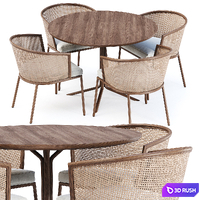 Outdoor garden furniture set_v11 / Rattan furniture set